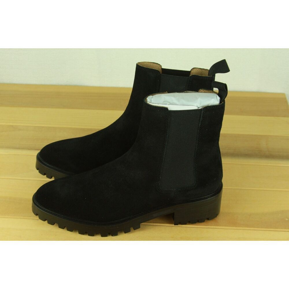 Quince Black Suede Boots Women's Size 7